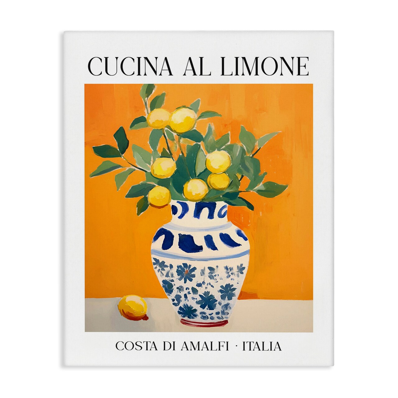 Stupell Industries Lemon Branches in Italian Vase Canvas By Lettered and Lined